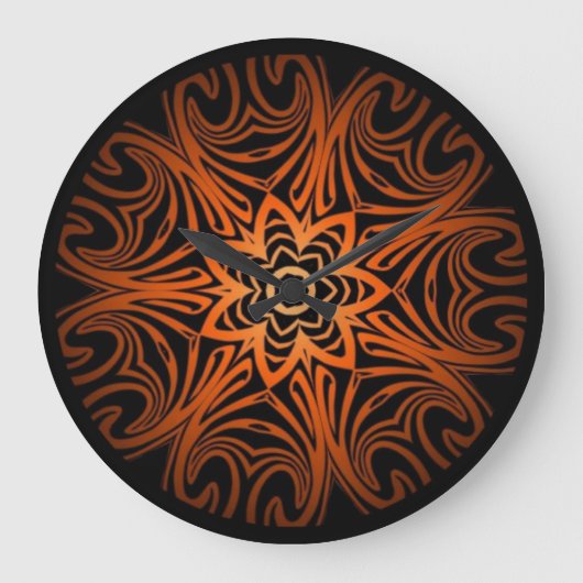 Decoratieve tweekleurige caleidoscoop grote klok (Voorkant)