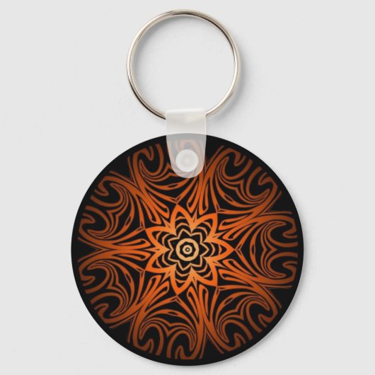 Decoratieve tweekleurige caleidoscoop sleutelhanger (Voorkant)
