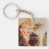 Decoratieve typografie foto condoleance sleutelhanger (Voorkant)