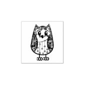 Decoratieve Uil Wood Art Stamp Rubberstempel (Afrduk)