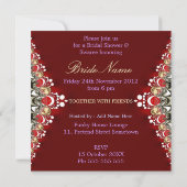 Decoratieve uitnodiging van de partij van het Vrij (Achterkant)