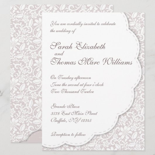 Decoratieve uitnodiging voor weddenschappen (Voorkant / Achterkant)