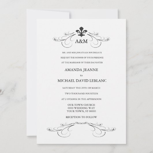 Decoratieve uitvindingen van het bruiloft met de r kaart (Voorkant)