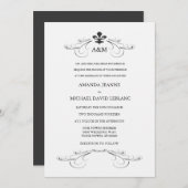 Decoratieve uitvindingen van het bruiloft met de r kaart (Voorkant / Achterkant)