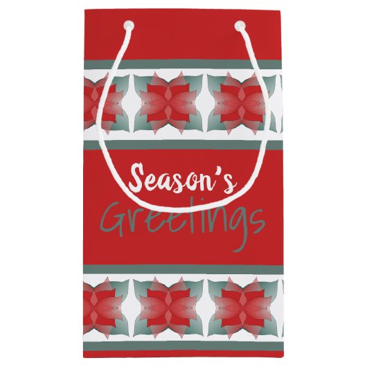 Decoratieve vakantie thema klein cadeauzakje (Achterkant)