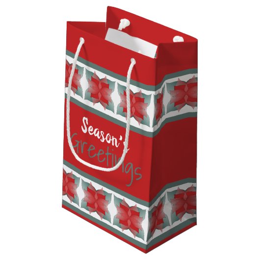 Decoratieve vakantie thema klein cadeauzakje (Achterkant Gekanteld)