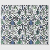 Decoratieve veren cadeaupapier (Vlak)