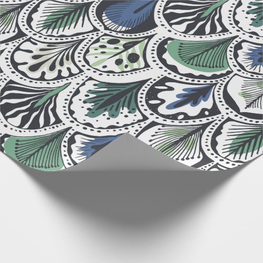 Decoratieve veren cadeaupapier (Hoek)