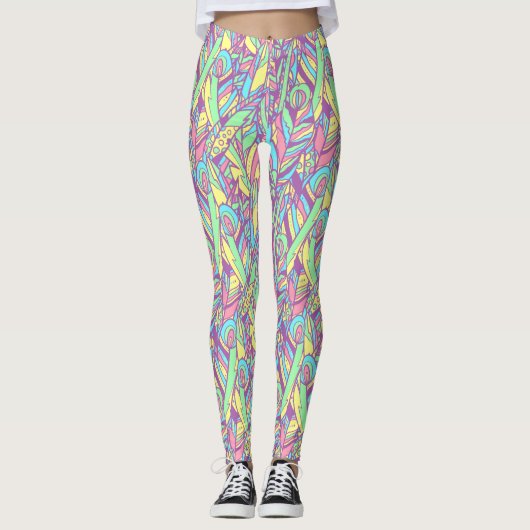 Decoratieve veren Leggings (Voorkant)