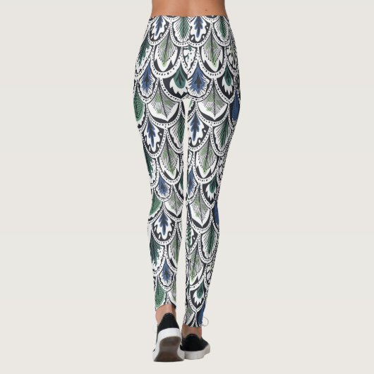 Decoratieve veren leggings (Achterkant)