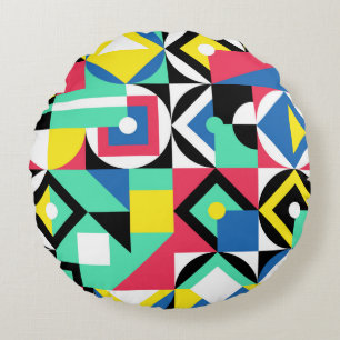 Decoratieve versiering van geometrische vormen. Kl Rond Kussen