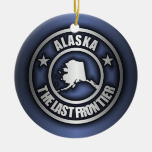 Decoratieve versieringen van "Alaska Steel" (blauw Keramisch Ornament
