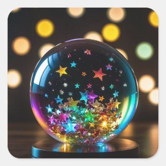 Decoratieve vierkante sticker. vierkante sticker