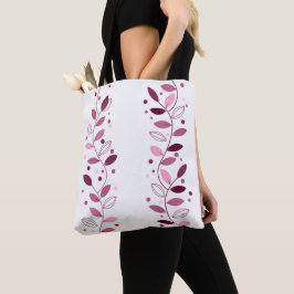 Decoratieve Vine Stripes (Roze) Canvas tas