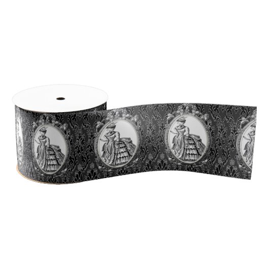 decoratieve vintage grosgrain lint (Spoel)