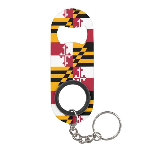 Decoratieve vlag van de deelstaat Maryland Mini Flessenopener (Achterkant)