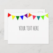 Decoratieve vlaggen briefkaart (Voorkant / Achterkant)