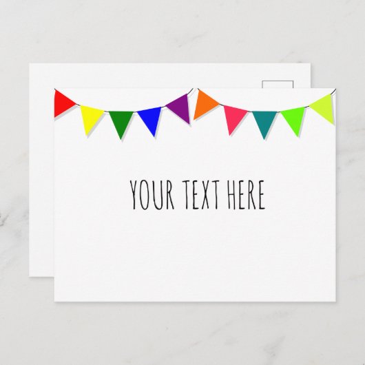 Decoratieve vlaggen briefkaart (Voorkant / Achterkant)