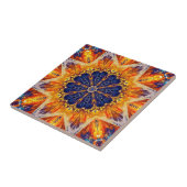 Decoratieve vlam- en zeemijl tegeltje (Zijkant)