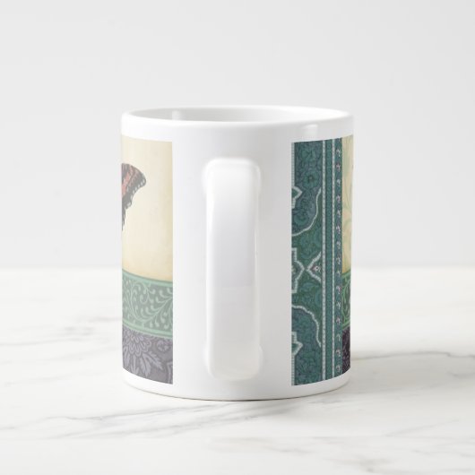 Decoratieve vlinder Brocade door Vision Studio Grote Koffiekop (Achterkant)