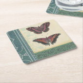 Decoratieve vlinder Brocade door Vision Studio Kartonnen Onderzetters (Schuin)