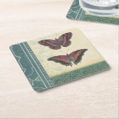 Decoratieve vlinder Brocade door Vision Studio Kartonnen Onderzetters (Schuin)