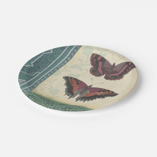 Decoratieve vlinder Brocade door Vision Studio Papieren Bordje (Gekanteld)