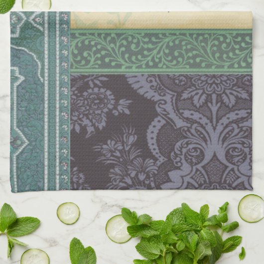 Decoratieve vlinder Brocade door Vision Studio Theedoek (Gevouwen)