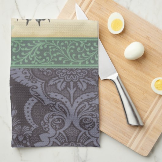 Decoratieve vlinder Brocade door Vision Studio Theedoek (Quarter Fold)