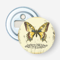 Decoratieve vlinder met wilde bloemen
