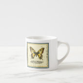 Decoratieve vlinder met wilde bloemen espresso kop (Rechts)