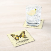 Decoratieve vlinder met wilde bloemen kartonnen onderzetters (Insitu)