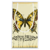 Decoratieve vlinder met wilde bloemen klein cadeauzakje (Voorkant)