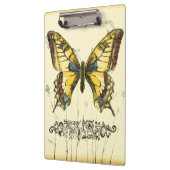 Decoratieve vlinder met wilde bloemen klembord (Links)