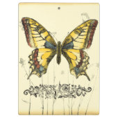 Decoratieve vlinder met wilde bloemen klembord (Achterkant)