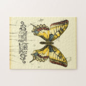 Decoratieve vlinder met wilde bloemen legpuzzel (Horizontaal)