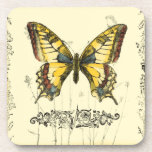 Decoratieve vlinder met wilde bloemen onderzetter<br><div class="desc">Een heldere,  decoratieve vlinder is het onderwerp van dit stuk van Jennifer Goldberger. Wilde bloemen worden getrokken aan de zijkanten en onder de enorme vlinder. Een mooie pastelgrens voltooit de scène. Bestel vandaag uw afdruk!</div>