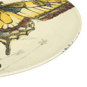 Decoratieve vlinder met wilde bloemen snijplank (Hoek)