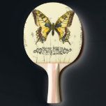 Decoratieve vlinder met wilde bloemen tafeltennisbatje<br><div class="desc">Een heldere,  decoratieve vlinder is het onderwerp van dit stuk van Jennifer Goldberger. Wilde bloemen worden getrokken aan de zijkanten en onder de enorme vlinder. Een mooie pastelgrens voltooit de scène. Bestel vandaag uw afdruk!</div>