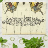 Decoratieve vlinder met wilde bloemen theedoek (Gevouwen)