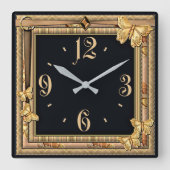 Decoratieve vlinder vierkante klok (Voorkant)