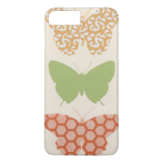 Decoratieve vlinderpatronen op de achtergrond van Case-Mate iPhone case (Achterkant)