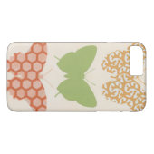 Decoratieve vlinderpatronen op de achtergrond van Case-Mate iPhone case (Achterkant (Horizontaal))