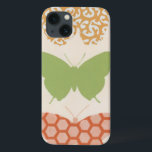 Decoratieve vlinderpatronen op de achtergrond van Case-Mate iPhone case<br><div class="desc">De crèmeachtergrond van dit stuk van Erica Vess van June staat de kleuren van de vlinderpatronen toe om van de druk af te springen. Als je van moderne kunst houdt, of gewoon van vlinders houdt, is dit het stuk voor je!</div>
