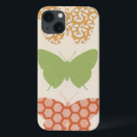 Decoratieve vlinderpatronen op de achtergrond van  Case-Mate iPhone case<br><div class="desc">De crèmeachtergrond van dit stuk van Erica Vess van June staat de kleuren van de vlinderpatronen toe om van de druk af te springen. Als je van moderne kunst houdt,  of gewoon van vlinders houdt,  is dit het stuk voor je!</div>