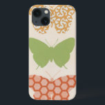 Decoratieve vlinderpatronen op de achtergrond van  Case-Mate iPhone case<br><div class="desc">De crèmeachtergrond van dit stuk van Erica Vess van June staat de kleuren van de vlinderpatronen toe om van de druk af te springen. Als je van moderne kunst houdt,  of gewoon van vlinders houdt,  is dit het stuk voor je!</div>