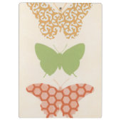 Decoratieve vlinderpatronen op de achtergrond van  klembord (Achterkant)