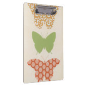 Decoratieve vlinderpatronen op de achtergrond van  klembord (Rechts)