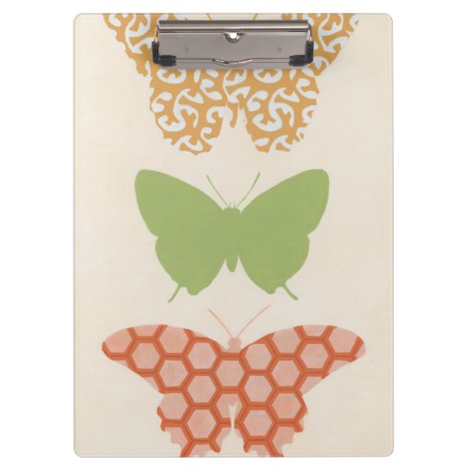 Decoratieve vlinderpatronen op de achtergrond van  klembord (Voorkant)