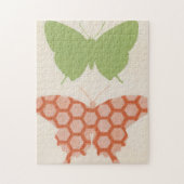 Decoratieve vlinderpatronen op de achtergrond van  legpuzzel (Verticaal)